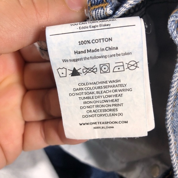 One Teaspoon for Free People Outlaws High Rise Denim Jean Shorts Distressed - Picture 7 of 10